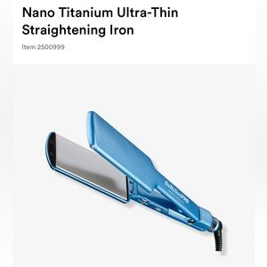 BaBylissPRO
Nano Titanium Ultra-Thin Straightening Iron
